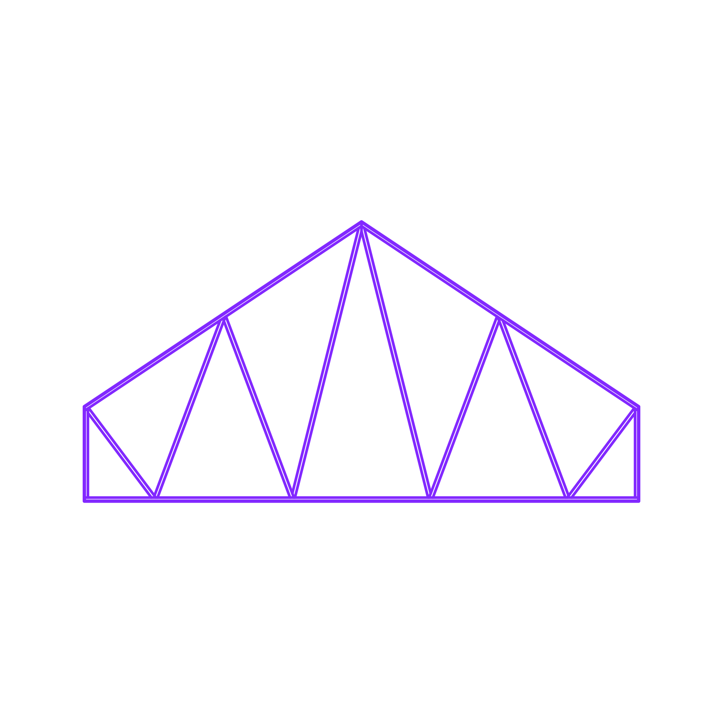 Buildings Trusses Warren Pitched Simple Line Art Svg Free Vectors